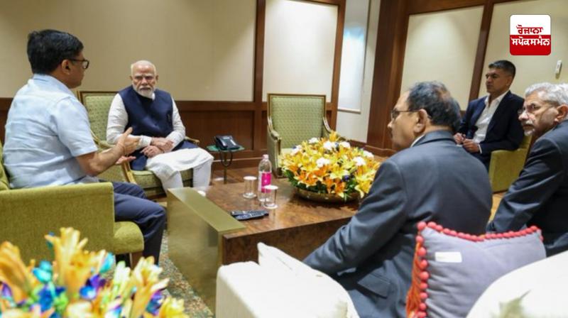 PM Modi holds meeting with NSA and External Affairs Minister after terror attack in Jammu and Kashmir PM Modi holds meeting with NSA and External Affairs Minister after terror attack in Jammu and Kashmir