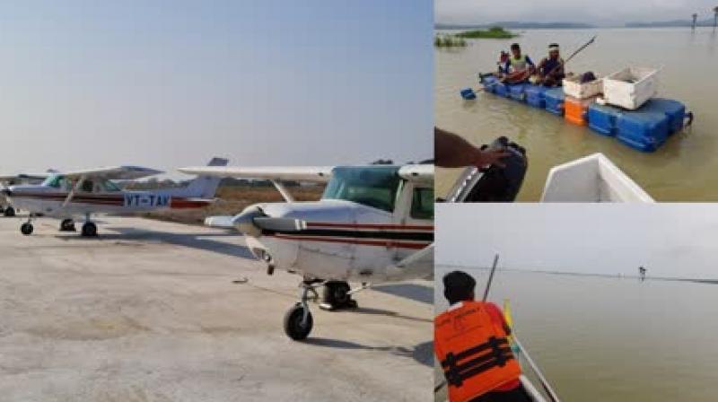 The NDRF team was busy searching for the missing plane, the plane went missing after taking off from the airport The NDRF team was busy searching for the missing plane, the plane went missing after taking off from the airport