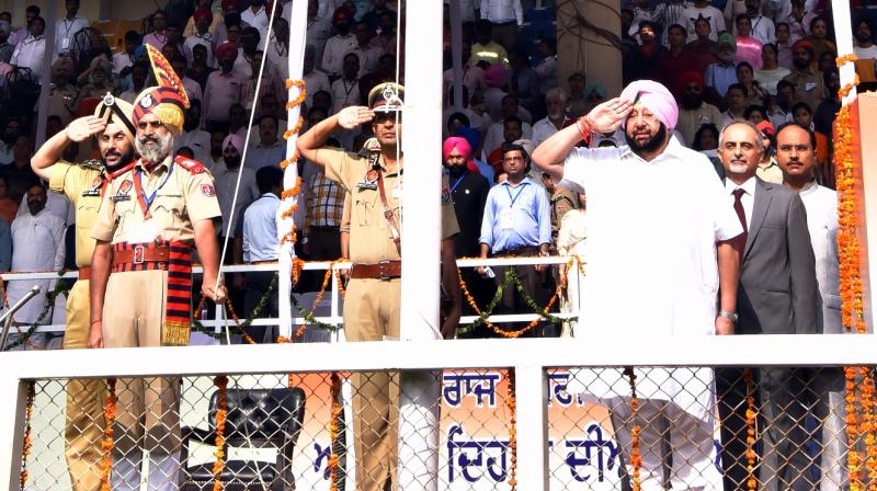 Captain Amarinder Singh unfurls national flag on the 73rd Independence Day