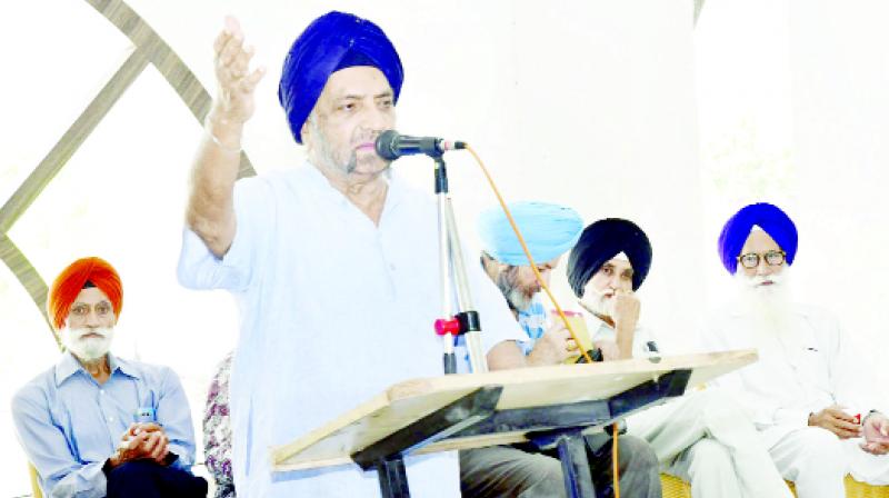 While addressing the members of the 'Ucha Dar Babe Nanak Da', S: Joginder Singh While addressing the members of the 'Ucha Dar Babe Nanak Da', S: Joginder Singh