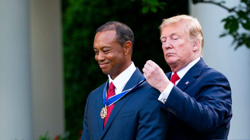 Tiger Woods receives highest civilian award from Donald Trump 