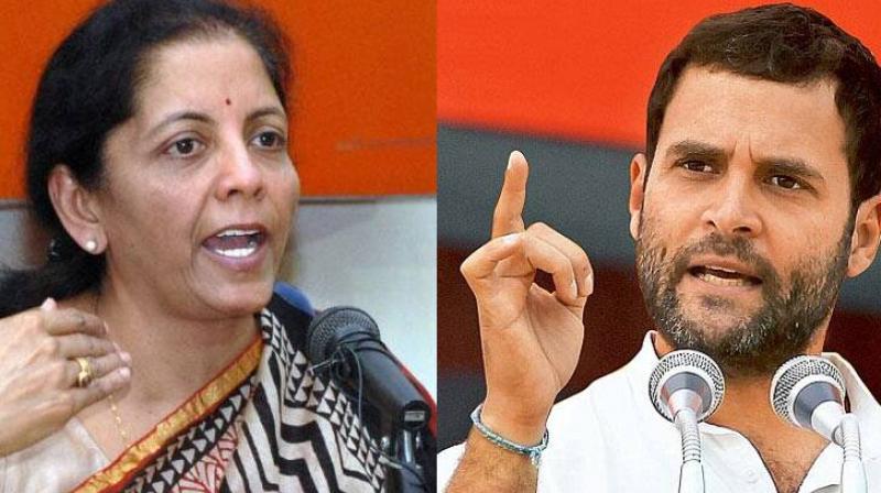 Nirmala Sitharaman and Rahul Gandhi Nirmala Sitharaman and Rahul Gandhi