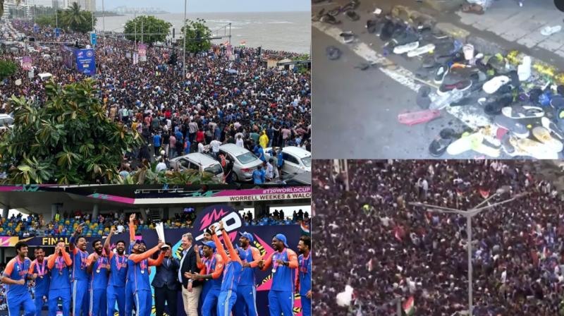 Many fans were injured during the T20 World Cup victory parade in Mumbai Many fans were injured during the T20 World Cup victory parade in Mumbai