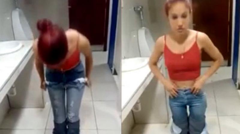  Woman caught shoplifting 8 pairs of jeans by wearing them all at once