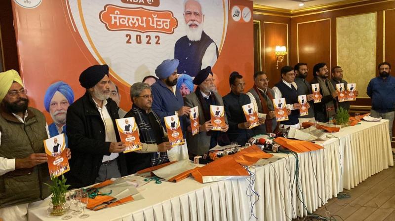 BJP alliance issues election manifesto for Punjab