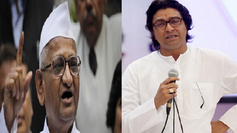Anna Hazare and Raj Thackeray Anna Hazare and Raj Thackeray