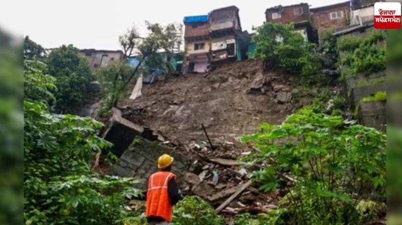 Mumbai Landslide due to heavy rain in Vikhroli West News 
