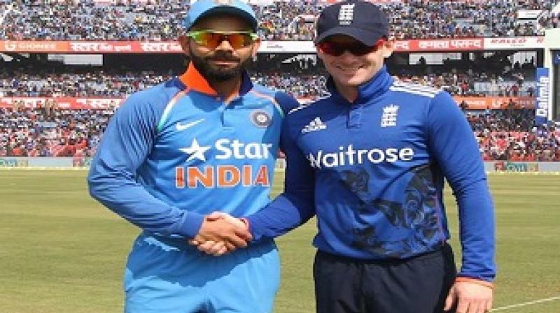 Eoin Morgan and Virat Kohli