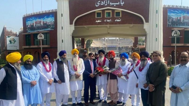 A five-member delegation of SGPC arrived in Pakistan for the Saka Sri Panja Sahib centenary event