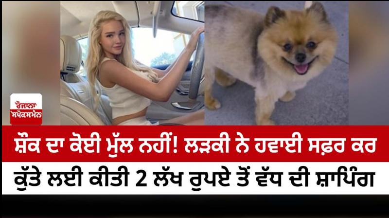 Girl traveled by air and did shopping for a dog worth more than 2 lakh rupees Girl traveled by air and did shopping for a dog worth more than 2 lakh rupees