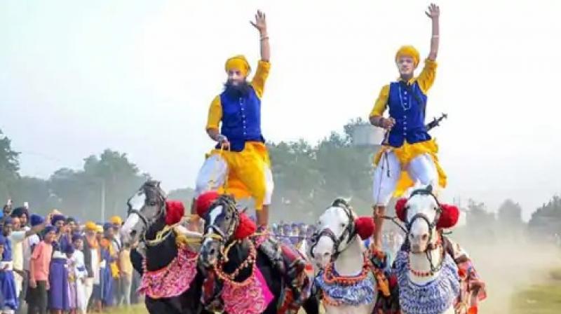 The beginning of Hole-Mohalla in Sri Anandpur Sahib