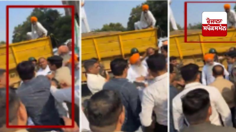 Farmer leader Gurnam Singh Charuni slaps DFSC Farmer leader Gurnam Singh Charuni slaps DFSC
