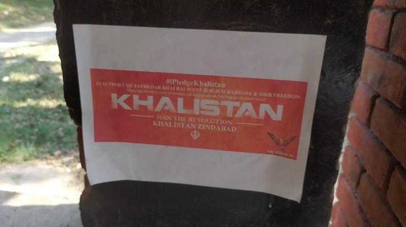Khalistan Poster In Chandigarh 