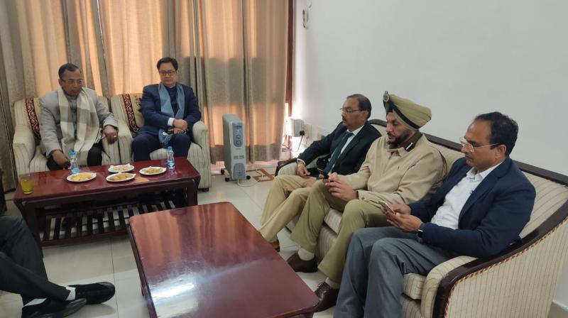 Union law minister Kiran Rijiju arrives in Punjab on Ludhiana bomb blast Union law minister Kiran Rijiju arrives in Punjab on Ludhiana bomb blast