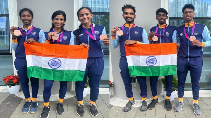 Asian Games: Indian men's, women's teams bag bronze in roller skating Asian Games: Indian men's, women's teams bag bronze in roller skating