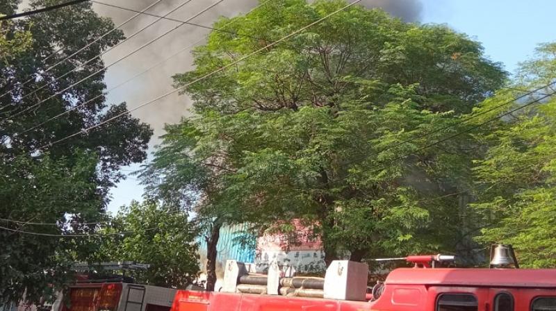 Fire broke out in Chandigarh Industrial Area Phase 2 Fire broke out in Chandigarh Industrial Area Phase 2