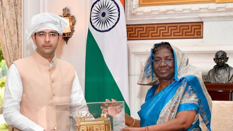  AAP Rajya Sabha member Raghav Chadha met President Draupadi Murmu