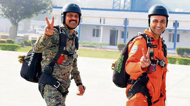 Meghalaya DGP Sets Record with Para Jump Meghalaya DGP Sets Record with Para Jump
