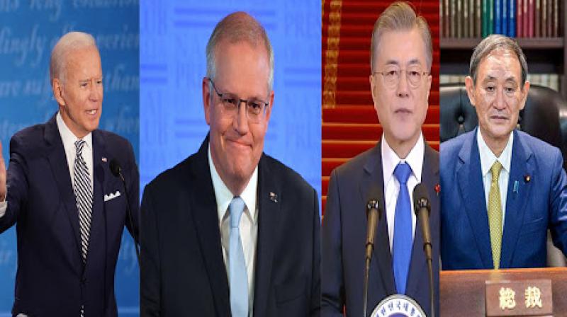 In calls with leaders of Australia, Japan and South Korea, Biden emphasises on a secure, prosperous Indo-Pacific