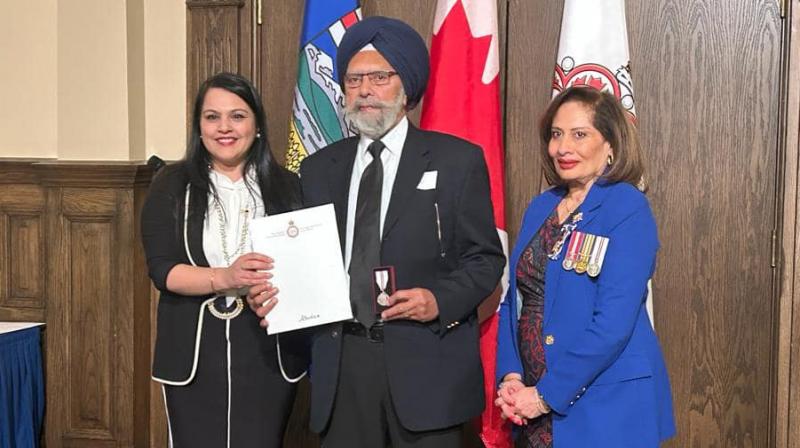 State level honor to Baldev Singh Grewal from the Governor of Alberta State level honor to Baldev Singh Grewal from the Governor of Alberta