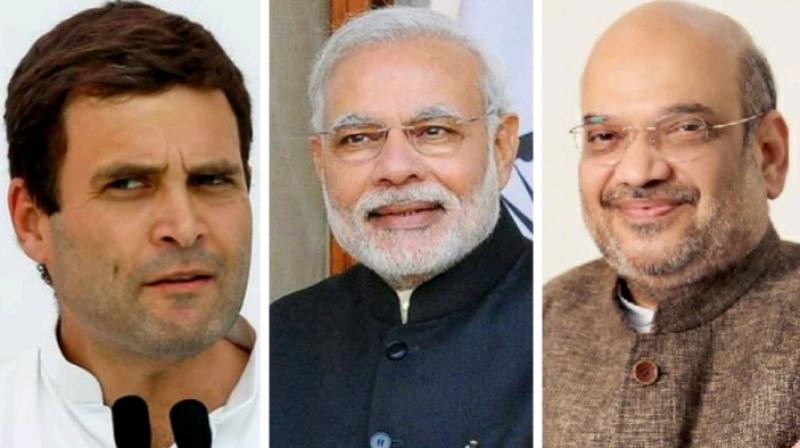 Rahul Gandhi, PM MOdi, Amit Shah