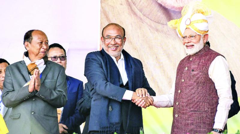 Manipur projects in our time have accelerated: Modi