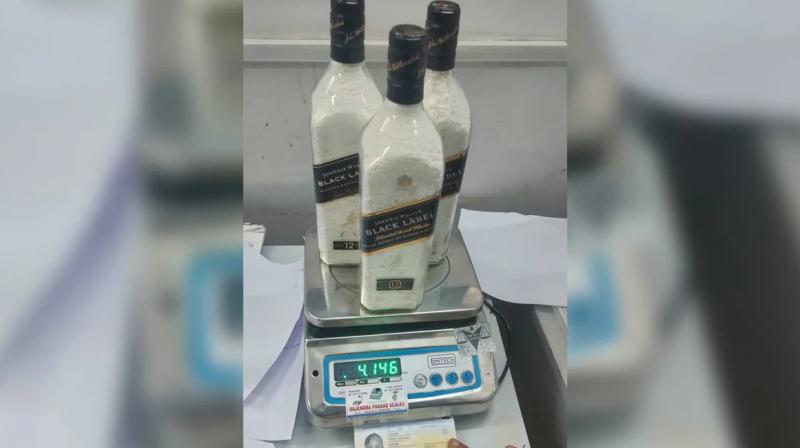 Cocaine Worth ₹ 38 Crore In Whiskey Bottles Seized At Delhi Airport