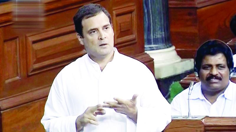 Speaking in the Lok Sabha, Rahul Gandhi