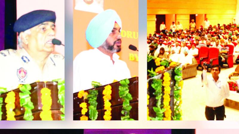 DGP Shresh Arora and MLA Lakha Payal addressing DGP Shresh Arora and MLA Lakha Payal addressing