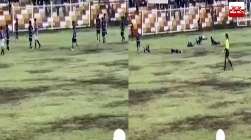 Footballer killed by lightning during local football match in Peru Footballer killed by lightning during local football match in Peru