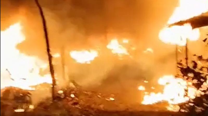 Fire broke out in Ropar, a terrible fire broke out in 10 slums Fire broke out in Ropar, a terrible fire broke out in 10 slums