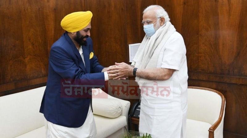 Punjab CM Bhagwant Mann meets PM Modi