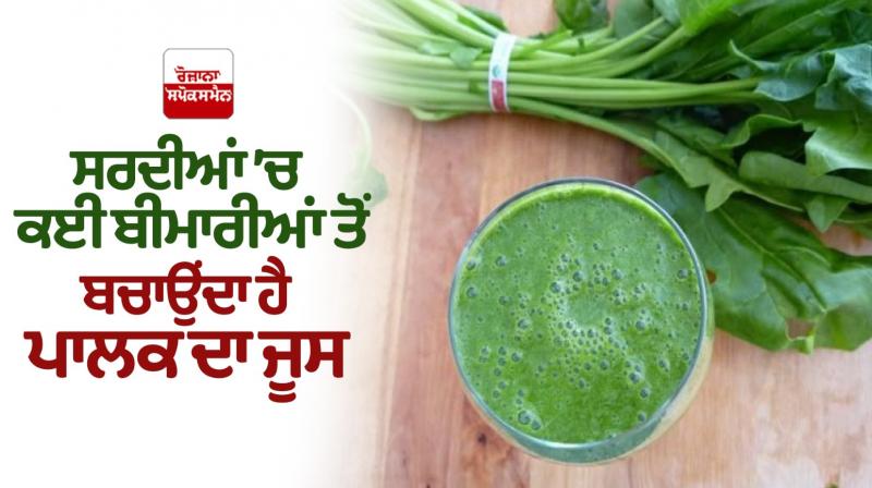 Spinach juice protects against many diseases in winter