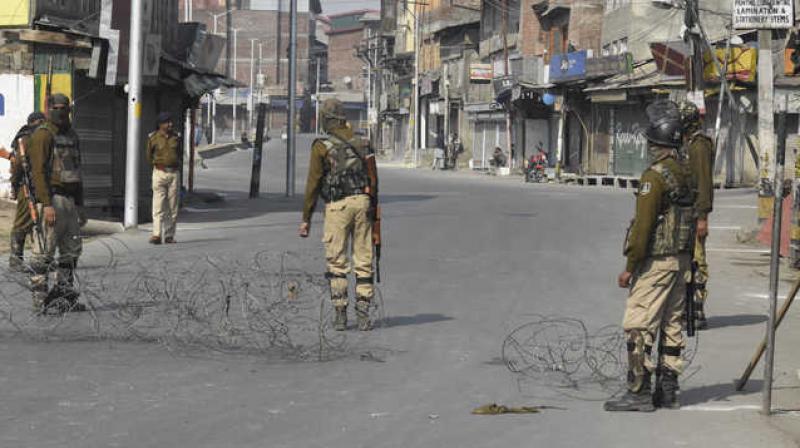 Normal life influenced by the strike in Kashmir