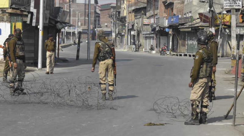 Normal life influenced by the strike in Kashmir Normal life influenced by the strike in Kashmir