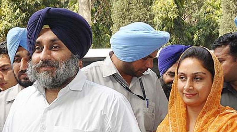 Sukhbir Badal And Harsimrat Kaur Badal