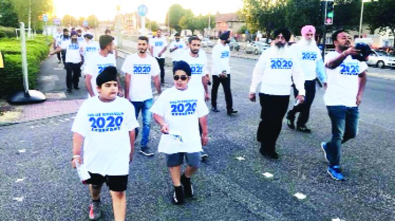 Sikhs for Justice activists during march