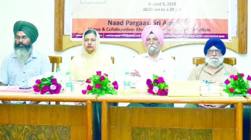 Dr. Sardar Singh Johal and other Scholars during Book function