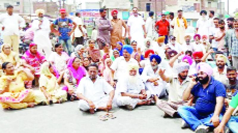 People performing protest