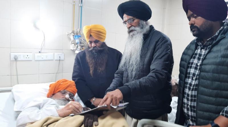 The proforma filled by Bapu Surat Singh under the signature campaign for the release of captive Singhs The proforma filled by Bapu Surat Singh under the signature campaign for the release of captive Singhs