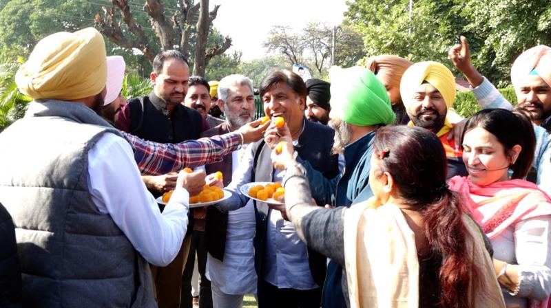 Punjab leaders celebrate historic victory of AAP in MCD Punjab leaders celebrate historic victory of AAP in MCD