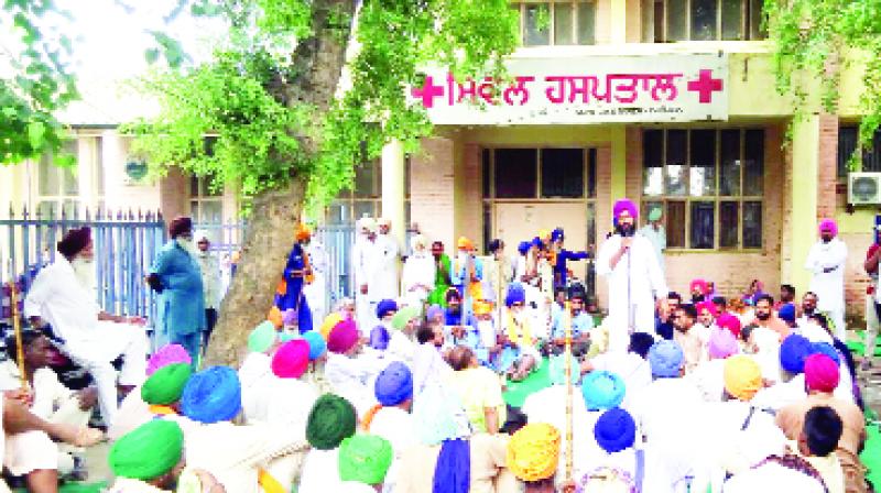 People Protesting outside Hospital People Protesting outside Hospital