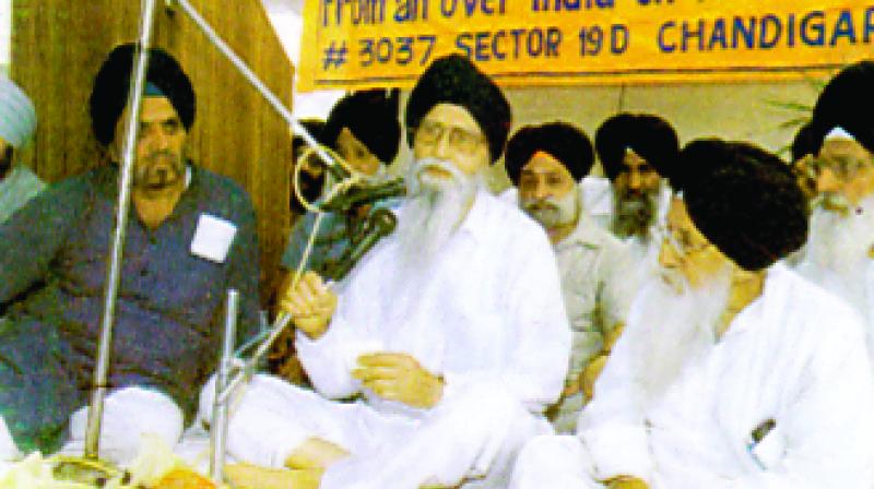 Sardar Joginder Singh And Gurbaksh Singh Kala Afghana during a function Sardar Joginder Singh And Gurbaksh Singh Kala Afghana during a function