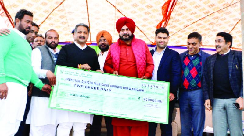 Sidhu announces grant of 32 crores for development works of Bhawanigarh