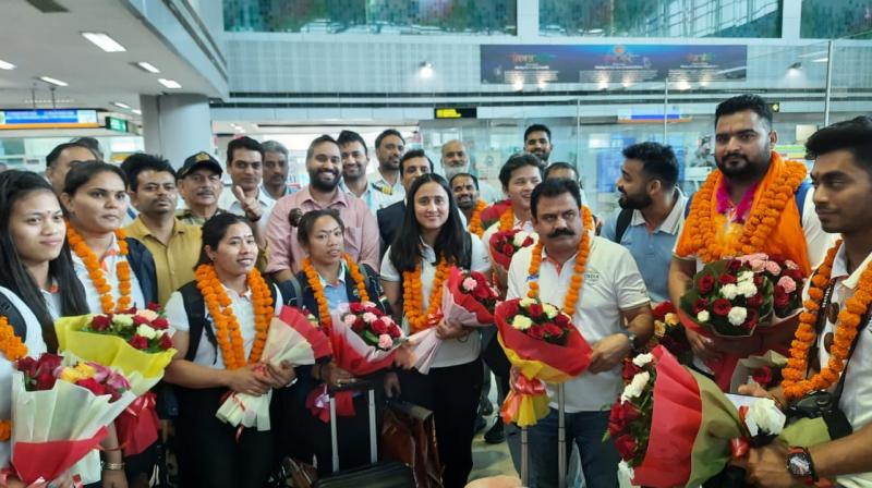 Commonwealth Games medal winning players arrived in India, special honor will be held in Patiala Commonwealth Games medal winning players arrived in India, special honor will be held in Patiala