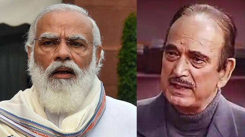 PM Modi and Ghulam Nabi Azad