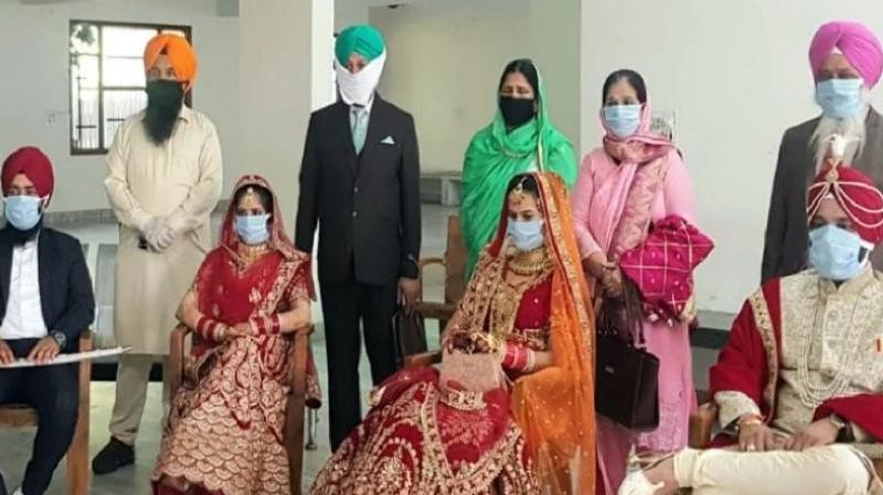 Wedding in unique way amid curfew in mohali of punjab?