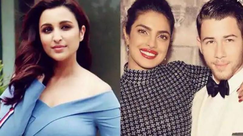 Pariniti Chopra With Priyanka Chopra and Nick Jonas Pariniti Chopra With Priyanka Chopra and Nick Jonas