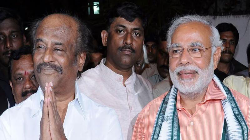 Rajinikanth AND PM MODI Rajinikanth AND PM MODI