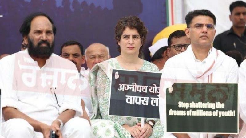 Congress's satyagraha against Agneepath scheme in Delhi Congress's satyagraha against Agneepath scheme in Delhi